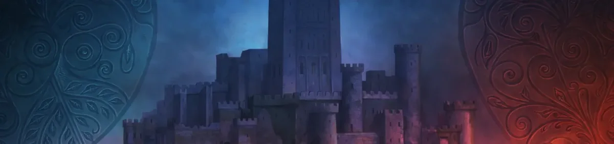 National Casino lobby background art with a dark castle